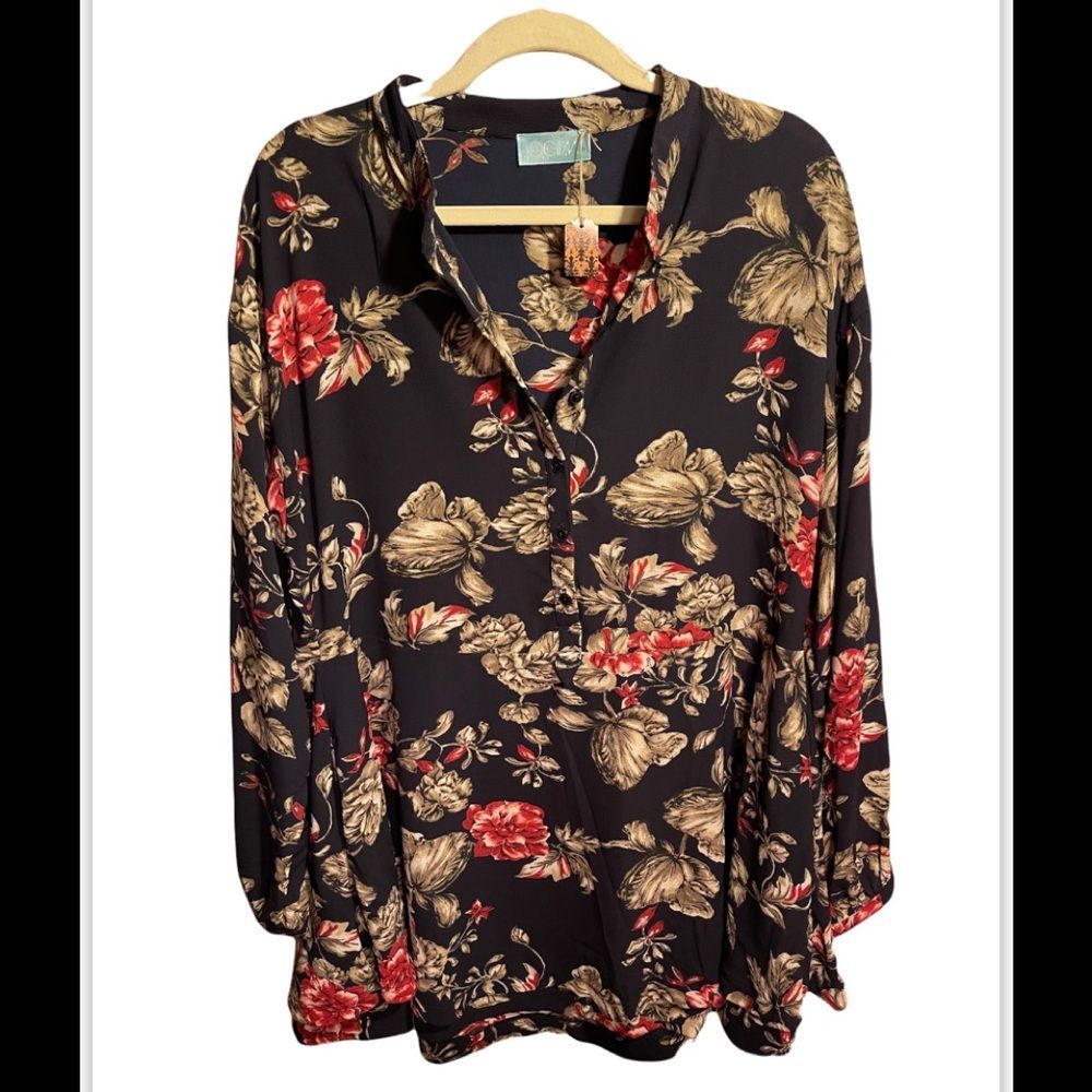Beautiful floral print, boutique dress , Size L , New
